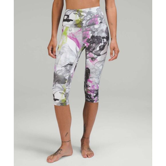 Lululemon Throwback Align HR Crop leggings 17" Size 4 Unicorn Throwback - Picture 1 of 6